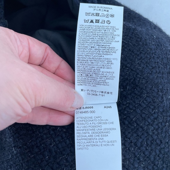 Blue Les Copains Midnight Blue 2 Piece Set Blazer & A Line Dress Suit Size 40 - Picture 12 of 16